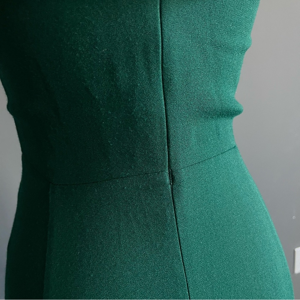 Reformation Emerald Green Off-Shoulder Maxi Dress Ruffle Sleeve Parisian Minimal - Picture 6 of 12